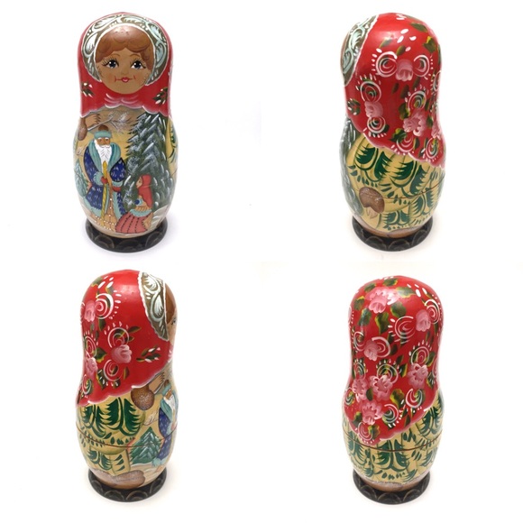 Russian Matryoshka Doll With Christmas Ornaments - Picture 3 of 8